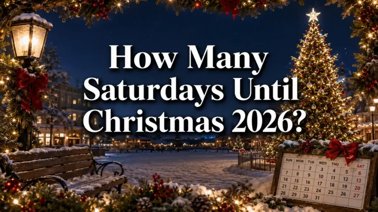 How Many Saturdays Until Christmas